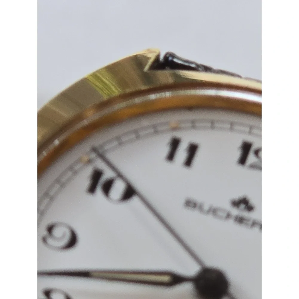 Bucherer Mens Watch. Plaque Ten Micron Gold, Automatic,Date,Leather Band.